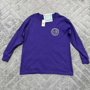 Puppie Love Purple Long Sleeve Girls T-Shirt Youth Medium Dog 100% Cotton NWT